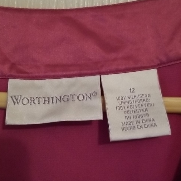 🍒 Worthington Purple Silk Blouse - Picture 2 of 3